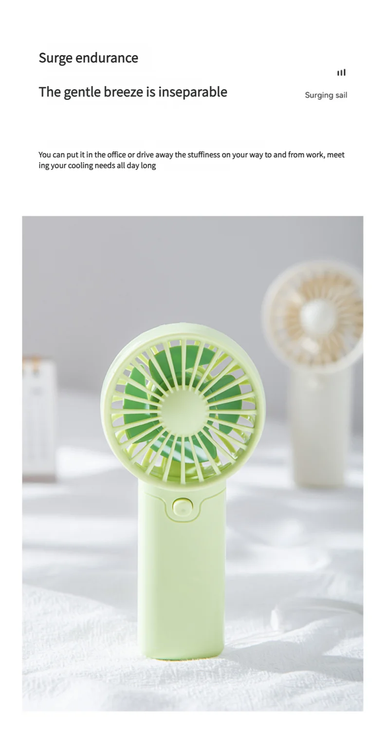 AAA Battery Mini Handheld Fan by MEET SUN, Compact Pocket Personal Fan in White, Pink or Green for Travel and Summer Outings, Batteries Not Included