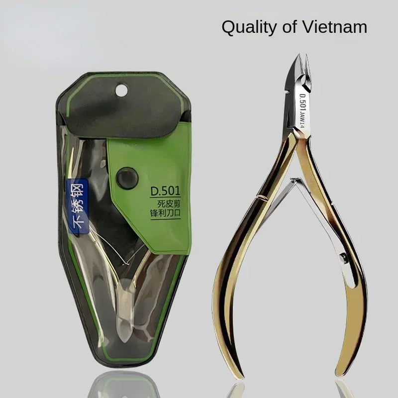 Stainless Steel Cuticle Nipper for Adult Manicure and Pedicure Routines, D501 Manual Trimming Pliers for Everyday Personal Nail-Care Toolkits