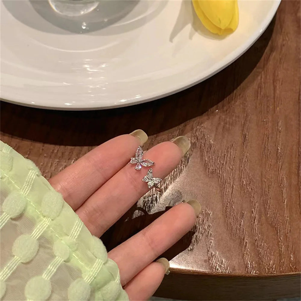 Butterfly Ring for Women with Adjustable Open Band and Silver-Color Finish, NJ-926 Fashion Jewelry for Casual Outfits, Party Looks and Gift Selection