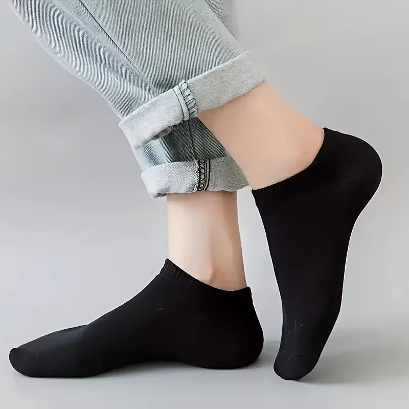 Solid Color Unisex Ankle Socks Multipack with Lightweight Low-Cut Style, Black, White and Grey Selections for Men's and Women's Everyday Casual Outfits
