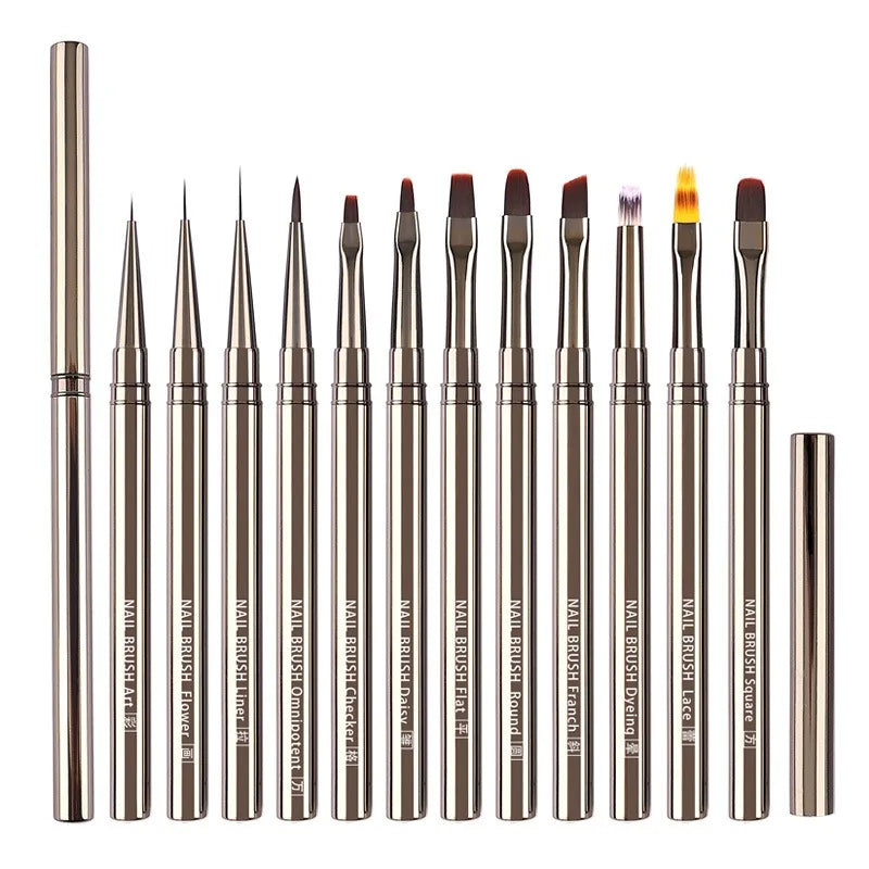 Nail Art Striping Brushes for Fine Lines and Detail Painting, 6–25mm Listed Liner Sizes with Individual and Set Options for DIY Manicure Designs