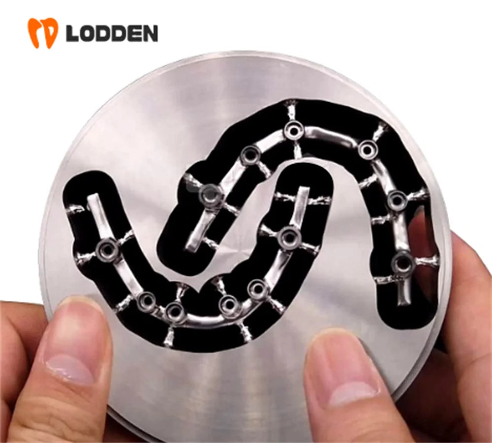 Dental Titanium Milling Disc LODDEN with 98mm Diameter and TC4 GR5 Labels, Eight Thickness Options from 10 to 25mm for Professional CAD CAM Material Review