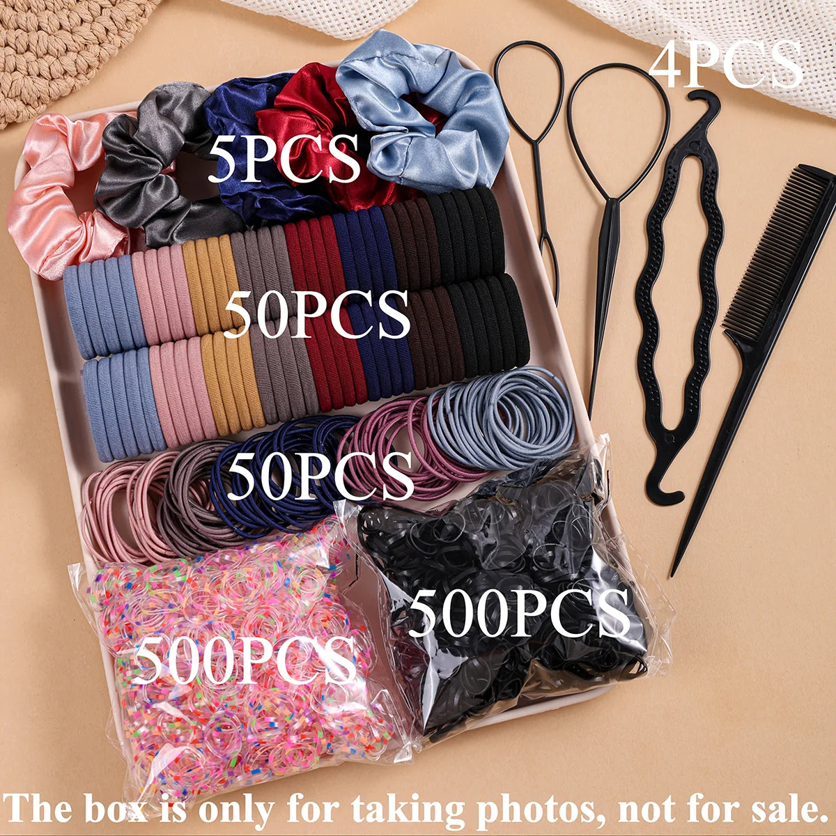 Hair Accessories Set for Women, Twelve Color and Pattern Options with Scrunchie and Ponytail Tie References for Everyday Buns and Outfit Coordination