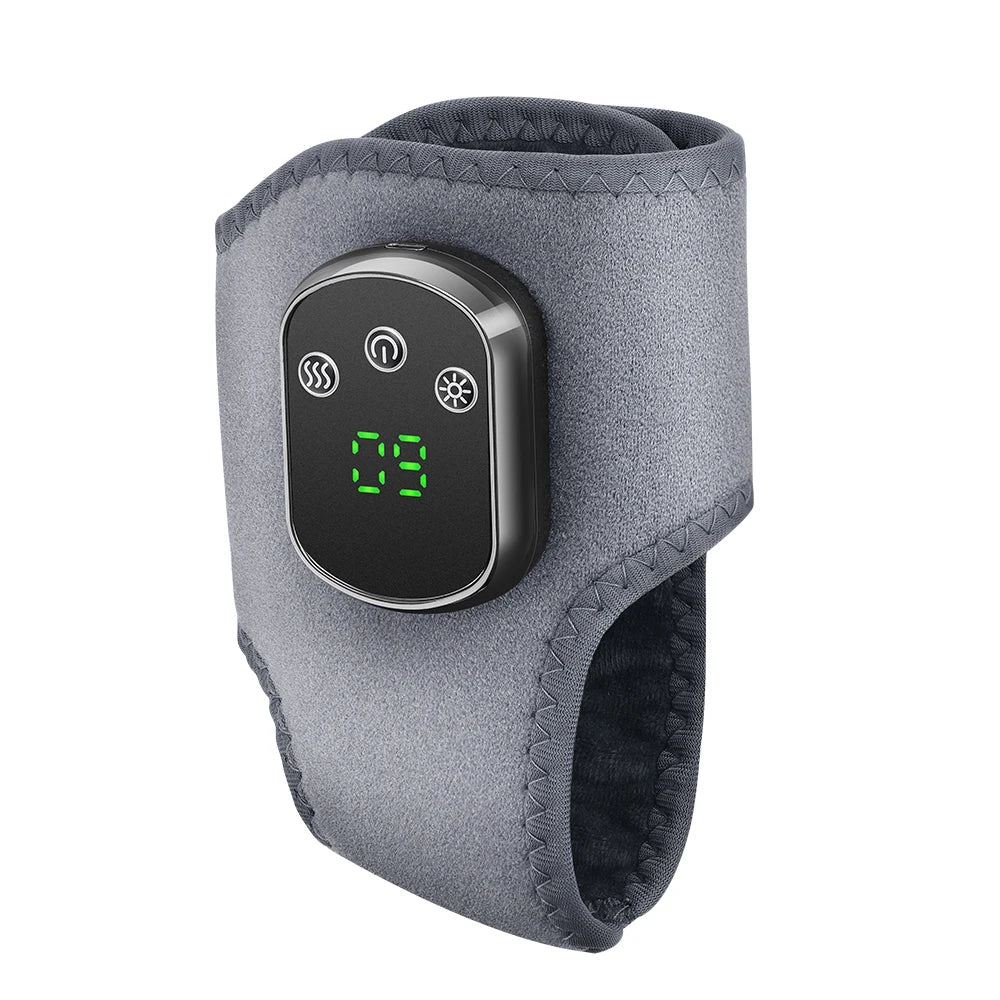 Rechargeable Ankle Heating Wrap XBL-8688A1, Red Light and 3 Vibration Modes with 1800mAh Battery, USB-C Charging and 1 or 2 Piece Options for Adult Personal Care