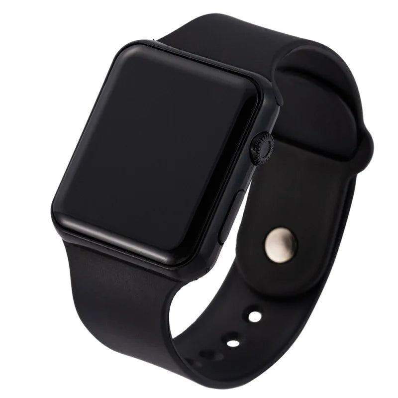LED Digital Watch for Men and Women, Lightweight 22g Wristwatch with Date Display, 12/24-Hour Format and Rubber Band in Four Color Options