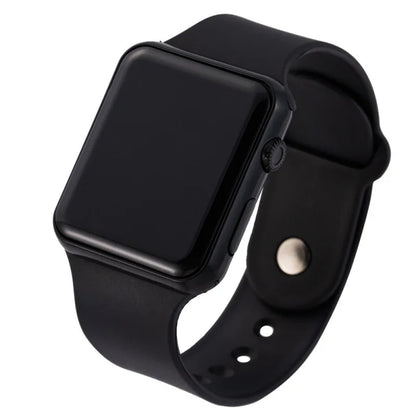 LED Digital Watch for Men and Women, Lightweight 22g Wristwatch with Date Display, 12/24-Hour Format and Rubber Band in Four Color Options
