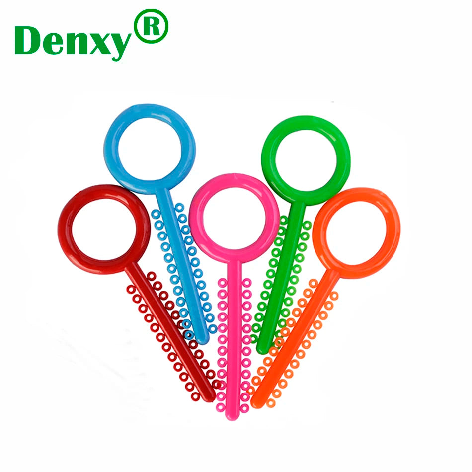 Orthodontic Ligature Ties 1040-Piece Bag, Urethane Elastic O-Rings on 40 Sticks with Numbered Color Options for Professional Braces Care