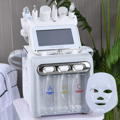 Aqua Facial Cleansing Machine with Listed 7-in-1 Design, Water Peeling Beauty Device for Instruction-Guided Home Skin Care and Facial Routines