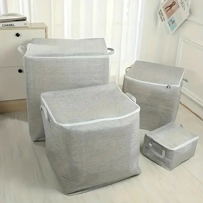 Non-Woven Quilt Storage Bag with Zipper Closure, Single Closet Organizer in 30L, 110L, 150L or 220L Options for Bedding, Clothing and Household Toys
