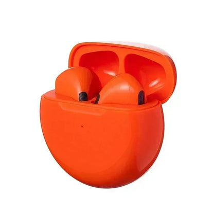 Pro 6 TWS Wireless Earphones with Microphone, Touch Controls and Charging Case, Listed Bluetooth 5 Stereo Earbuds with Independent Left or Right Use in Seven Colors