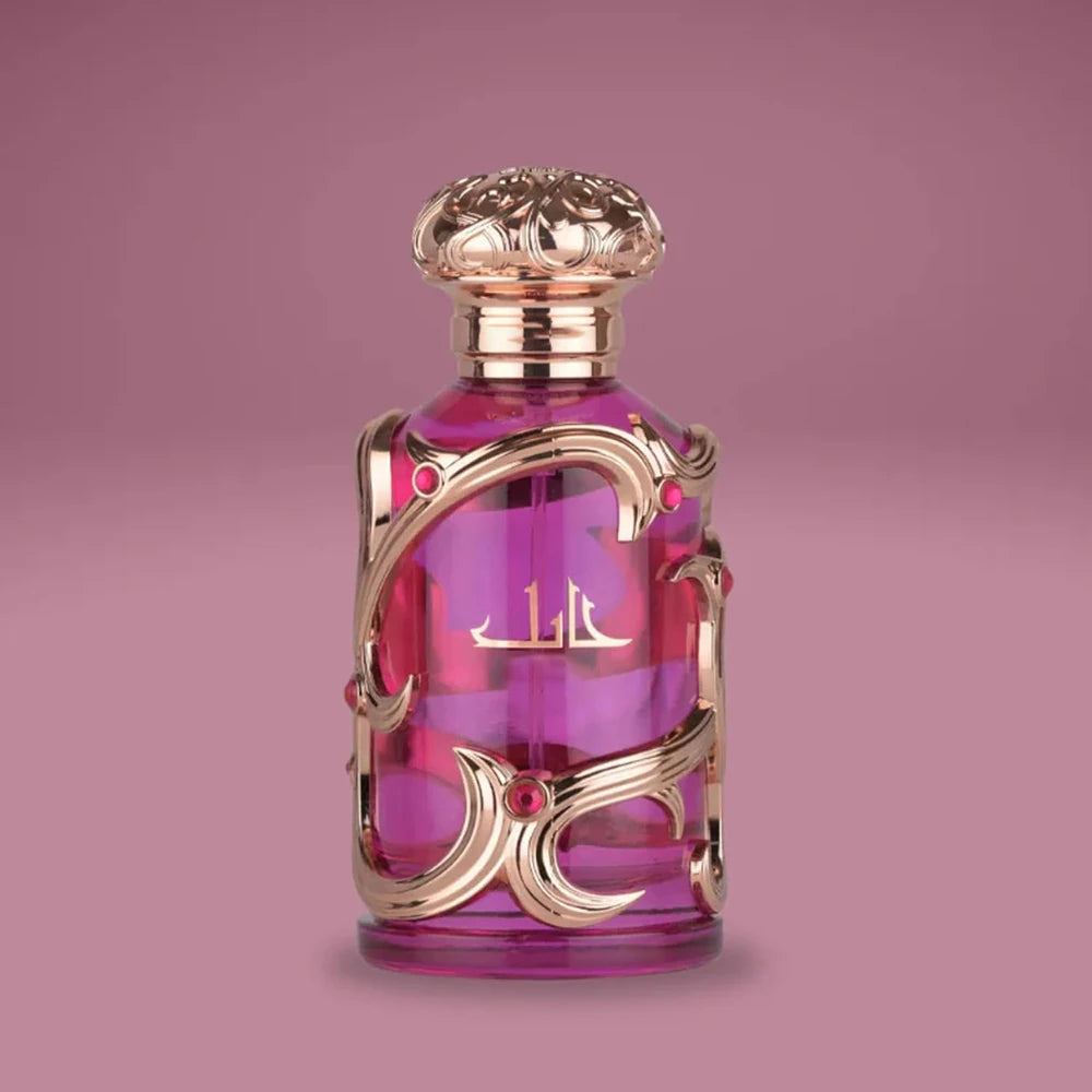 Women's Pear Jasmine Perfume with Listed 100ml Eau de Parfum Spray, Bergamot and Amber Musk Notes, Rose Red Option and Decorative Rose Gold Bottle for Gifts