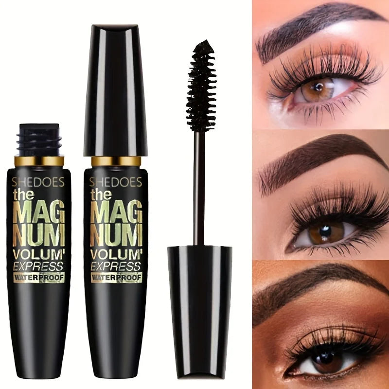 SHEDOES Volume Mascara with Hourglass Brush Wand, Lash Definition and Fuller-Looking Finish for Adult Everyday, Party and Creative Eye Makeup Routines
