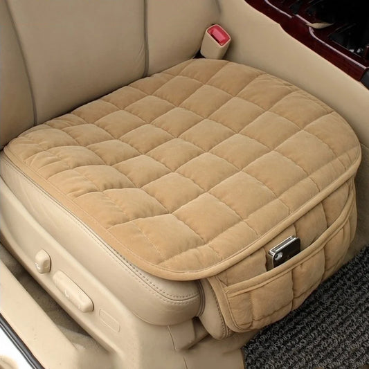 Winter Car Seat Cushion, 50 x 50cm Flocking Cloth Seat Pad with Listed Anti-Slip and Breathable Design in Six Colors for Compatible Vehicle Seats