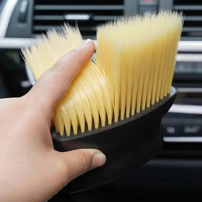 Car Interior Dusting Brush with Soft Bristles for Air Vents and Interior Gaps, Manual Auto Detailing Cleaning Tool in Option A for Routine Vehicle Care