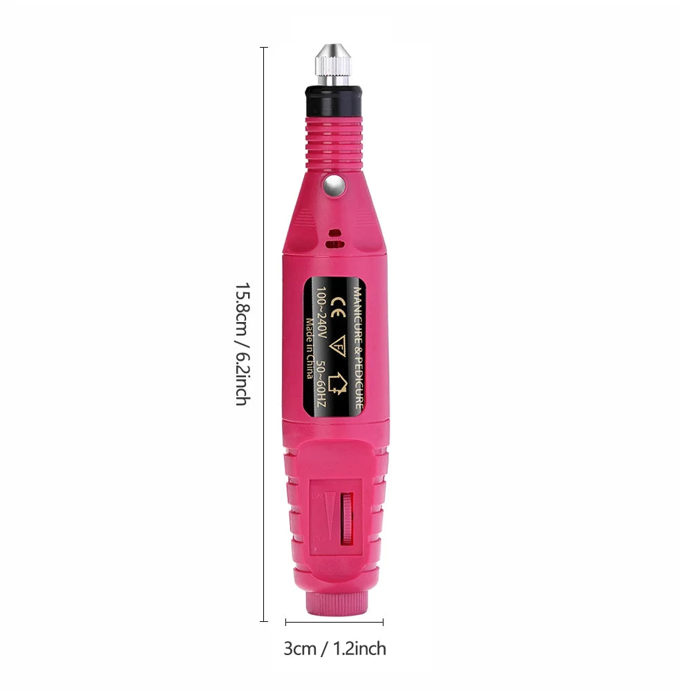 LINMANDA USB Nail Drill and Lamp Kit with Electric Polish File and UV LED Curing References, Seven Numbered Set Options for Adult Gel and Acrylic Nail Art