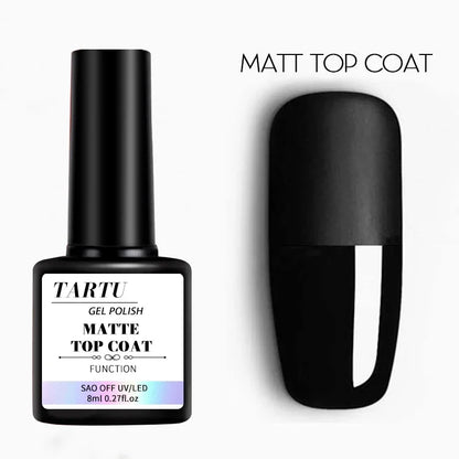 Gel Base and Top Coat, 8ml Soak-Off Nail Gel with Individual Base or Top Coat and Two- or Three-Piece Combination Options Including Matte for Adult Manicures