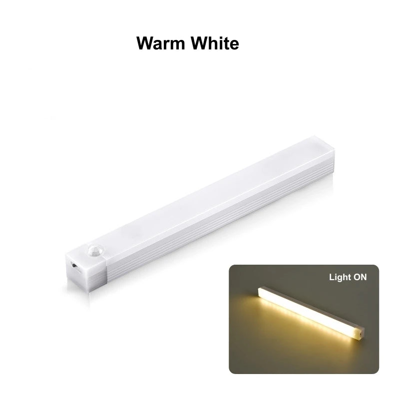USB Rechargeable Motion Sensor Light Bar with Magnetic Mounting, Cordless LED Cabinet Lamp in 10, 20, 30 or 50cm Lengths with White Lighting Options