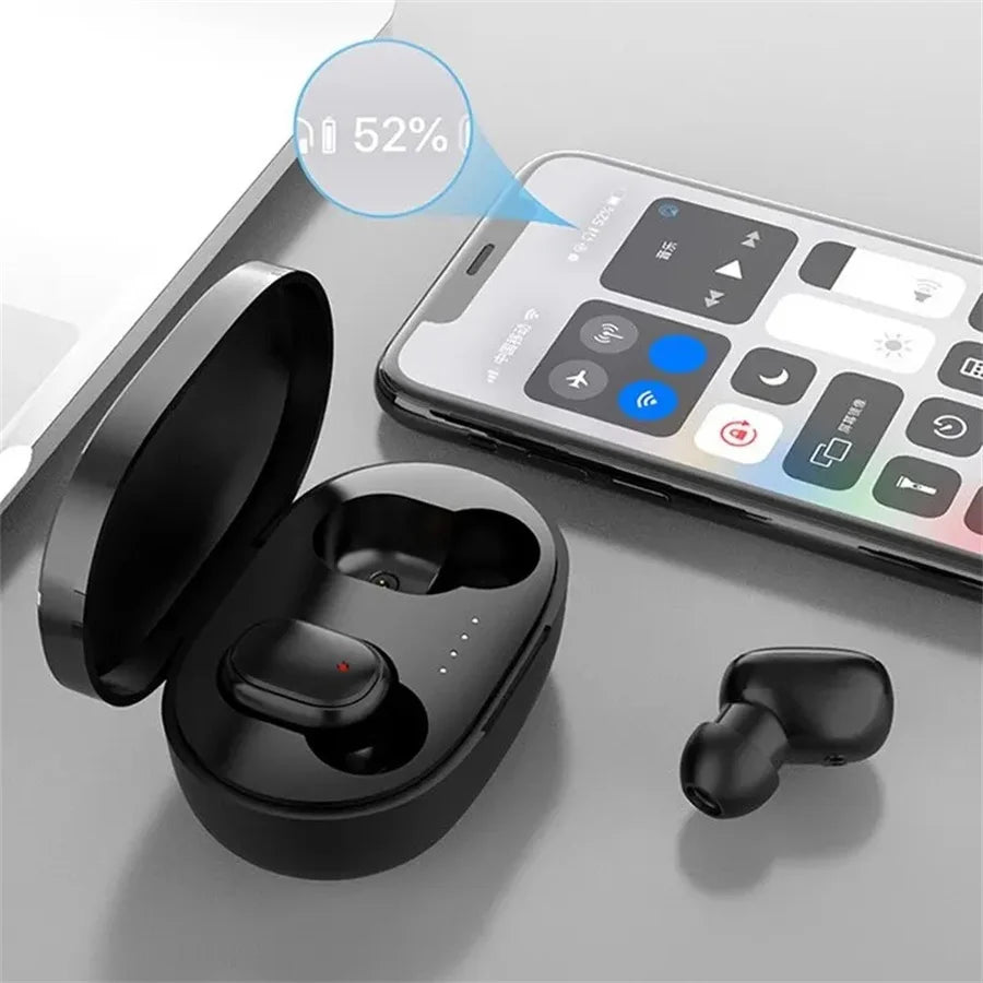 A6S Wireless Earbuds with Listed Bluetooth 5.0 and Stereo Audio, Five Color Options with Touch and LED Display References for Personal Music and Call Routines