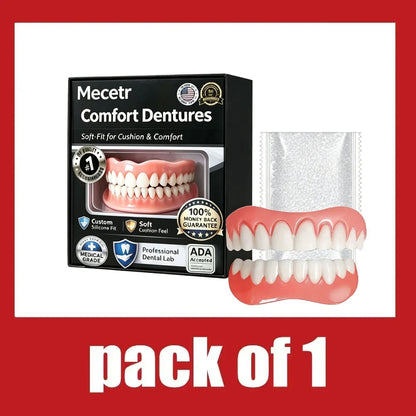 Full Set Denture-Style False Teeth with Upper and Lower Silicone References, One-Box Option for Adults Requiring Professional Dental Fit Review