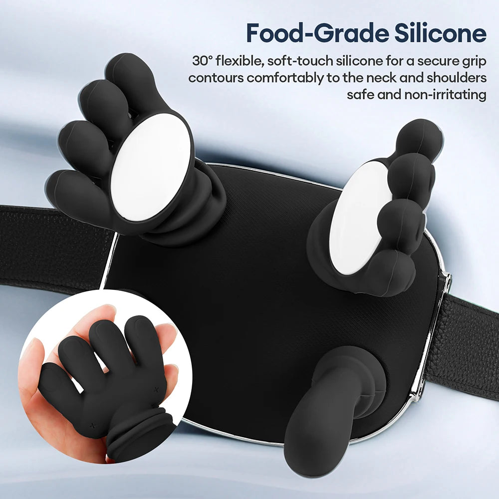Cordless Neck and Shoulder Massager with 4D Finger-Style Kneading, 3 Intensity Levels, 2000mAh Battery and 10-Minute Timer for Home Relaxation