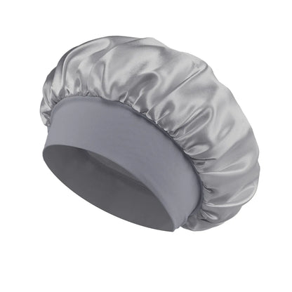 Satin Hair Bonnet with Wide Elastic Band, Single Sleep Cap in Thirteen Colors for Long or Short Hair, Nighttime Routines, Makeup and Face Washing