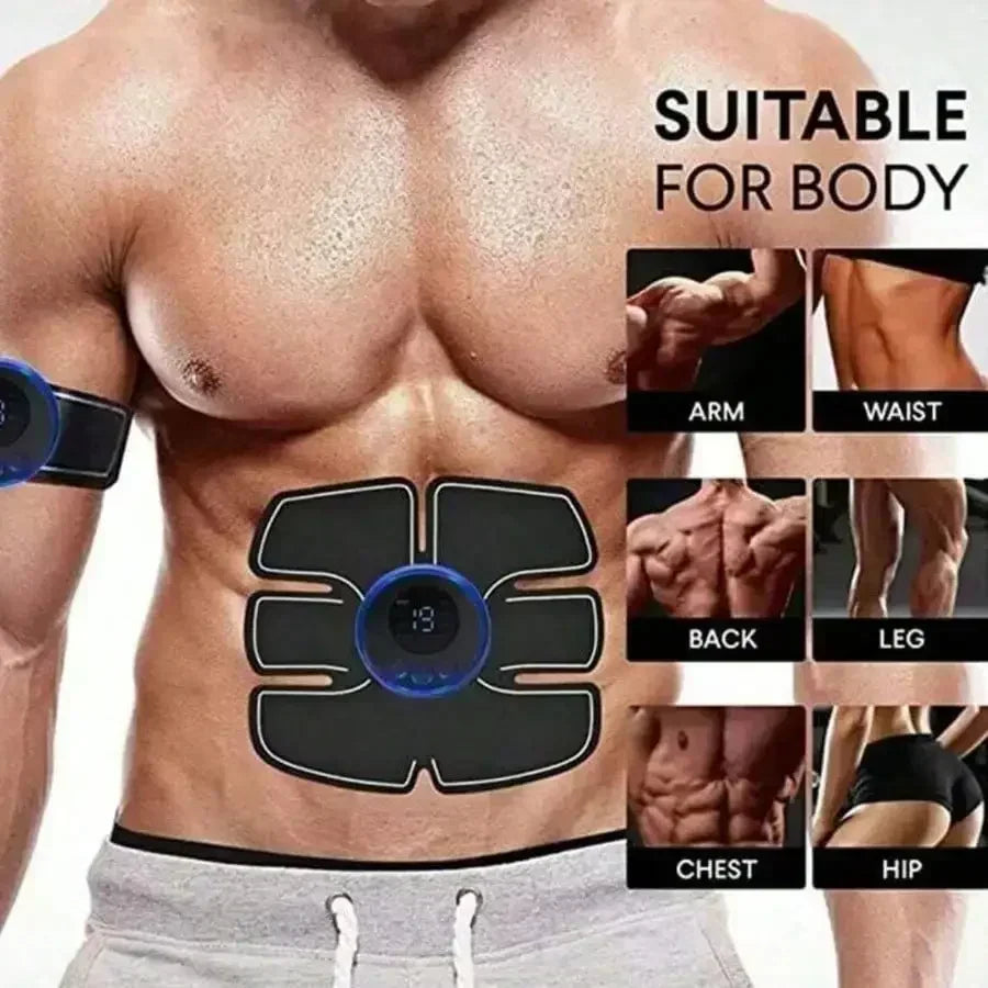 Abs Stimulator with Listed Rechargeable and Wireless Design, Portable Muscle Trainer in Remote black, abdomen Arm or black abdomen Configuration Options