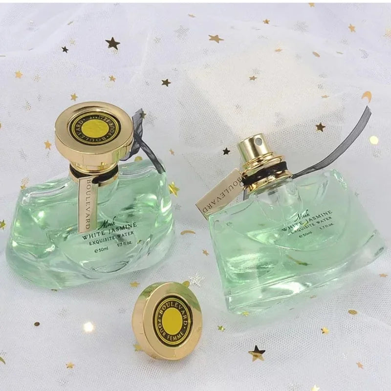 Jasmine Perfume with Listed 50ml Size, Night Jasmine or Two-Piece Package Labels and Grapefruit, Tea, Musk and Cedar Scent Notes for Unisex Fragrance Selection