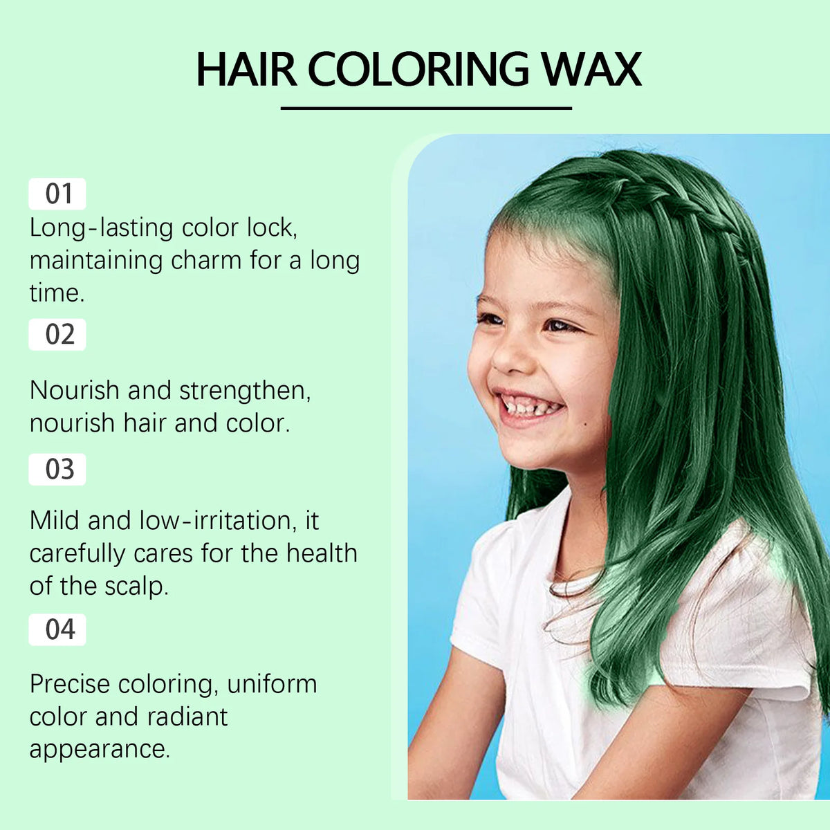 Temporary Hair Color Cream, 60g Boxed Styling Color in Eight Individual Shades for Creative Hairstyles, Costume Parties and At-Home Hair Makeup