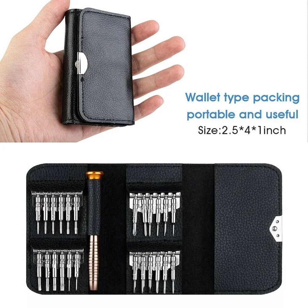 Precision Screwdriver Repair Kit, 25-in-1 or 152-in-1 CRV Steel Bit Set with Torx Options for Compatible Laptop, Computer and Small Electronics Projects