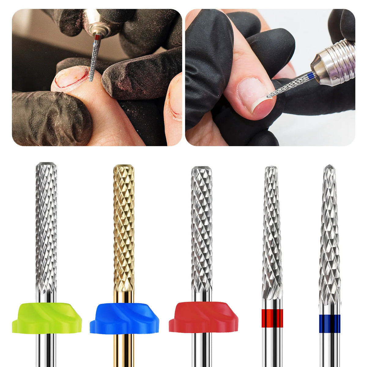 Tapered Nail Drill Bit for Professional Acrylic and Gel Filing, Single 05M or 04F Selection with Listed 3/32-Inch Shank for Compatible Electric Nail Files