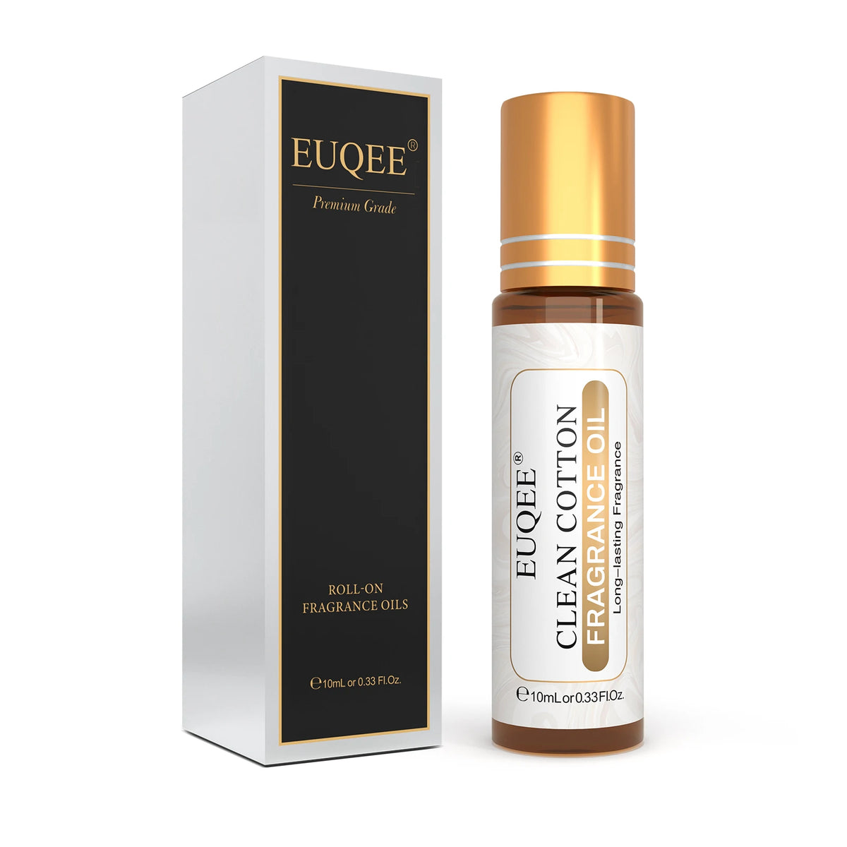 EUQEE Fragrance Oil 10ml with Gift Box, Single Scent Bottle in 36 Options Including Clean Cotton, White Musk, Strawberry, Mango and Coconut Vanilla