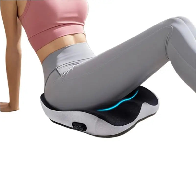 Vibration Massage Seat Cushion with U-Shaped Cutout, Three Listed Heat and Vibration Levels and Elastic Knitted Cover for Seated Home Office Comfort Breaks