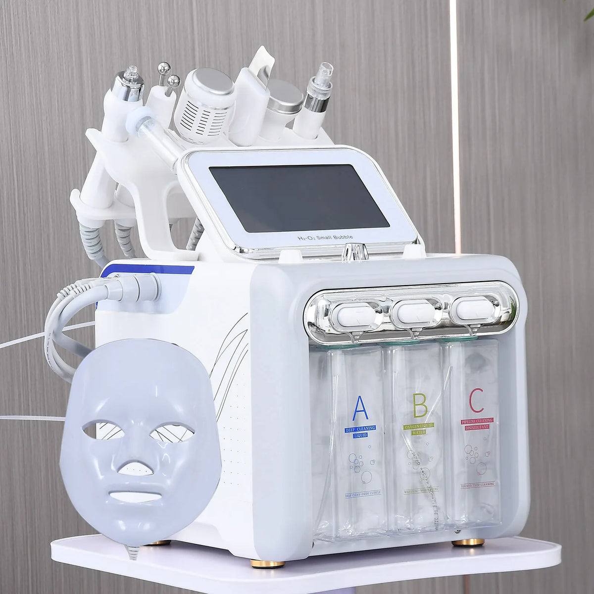 Aqua Facial Cleansing Machine with Listed 7-in-1 Design, Water Peeling Beauty Device for Instruction-Guided Home Skin Care and Facial Routines