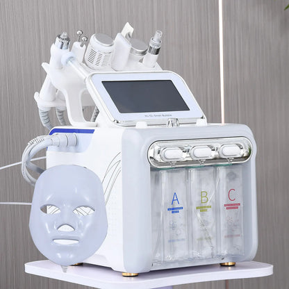 Aqua Facial Cleansing Machine with Listed 7-in-1 Design, Water Peeling Beauty Device for Instruction-Guided Home Skin Care and Facial Routines