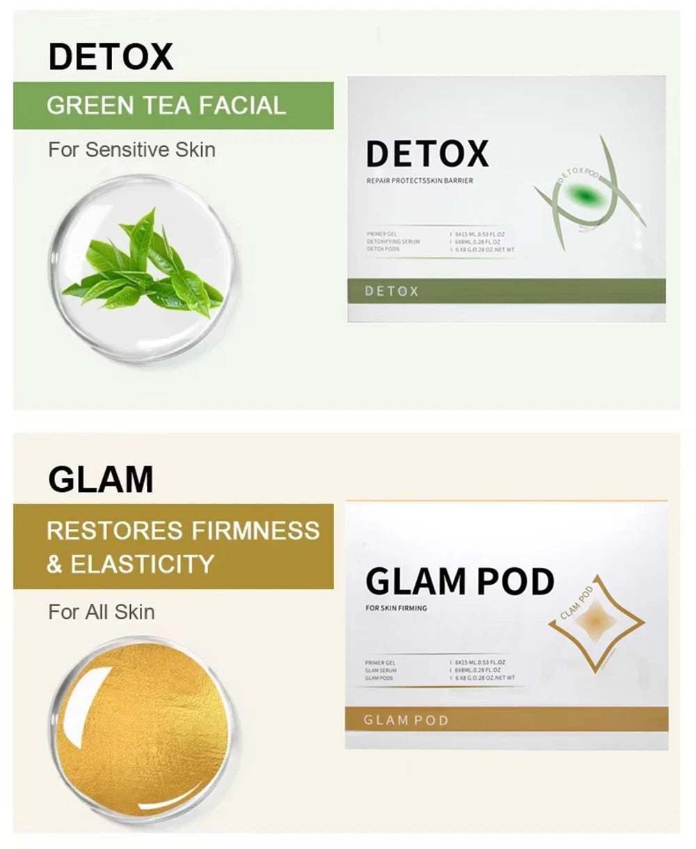 Facial CO2 Bubble Spa Options with Type1-Type7 Capsule, Serum and Gel References, Separate Beauty Machine and Machine NO BOX Selections