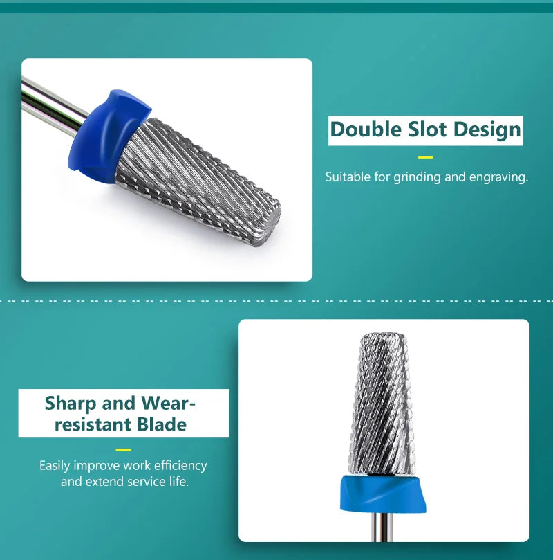 Dmoley Ceramic Nail Drill Bit, Single-Piece Manicure Milling Accessory with Storage Box and Numbered Style Options for Professional Nail Shaping and Gel Removal