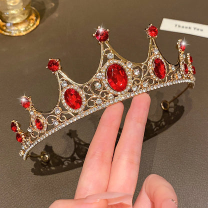 Birthday Crown Headband, Single-Piece Large Crown Hair Accessory with Eleven Style Options for Party Outfits, Celebration Photos and Stage Performances