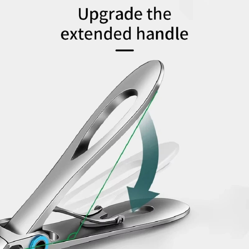 Stainless Steel Nail Clippers with Curved Blades and Reinforced Handle, 7cm or 9cm Fingernail and Toenail Cutter in Silver or Black for Home and Travel