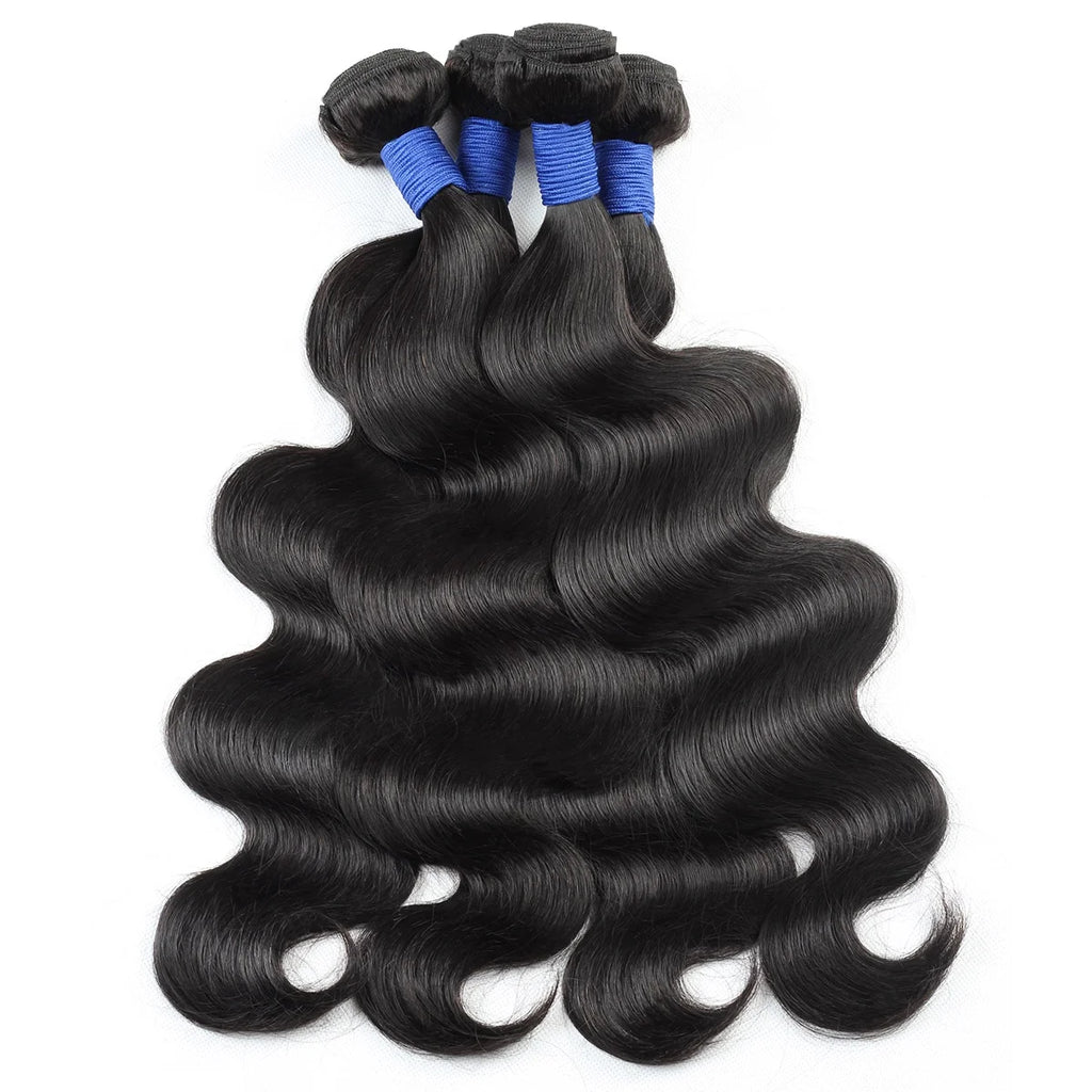 Body Wave Human Hair Bundles in Natural Color, Remy Weave Extensions with 10–40 Inch Stretched Lengths and Mixed-Length Options for Personalized Salon Styling