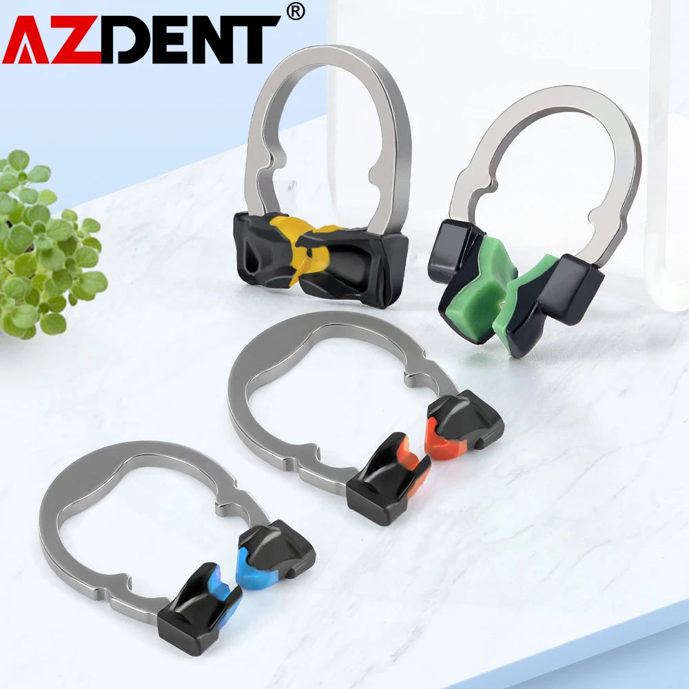Dental Sectional Matrix Ring Options by AZDENT, Nickel-Titanium Clamping Rings with Silicone Contact Areas, Single and Combination Kit Selections
