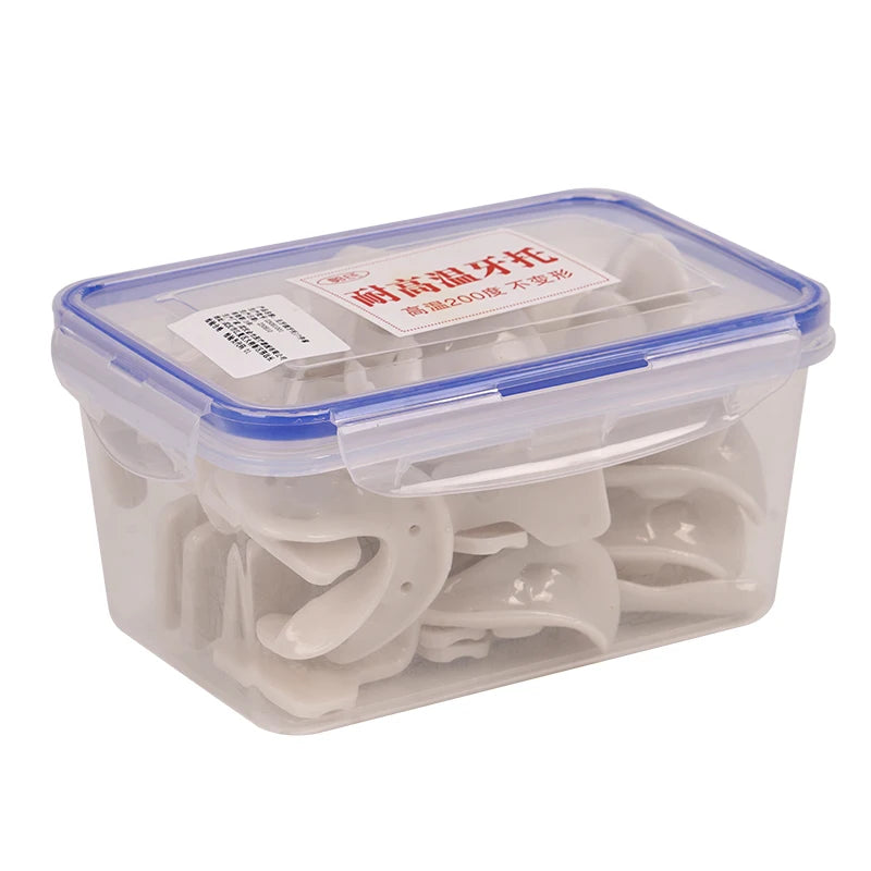 Edentulous Dental Impression Trays, 17-Piece Plastic Tray Set with Smooth Surfaces for Professional Dental Impression Work and Clinic Supplies