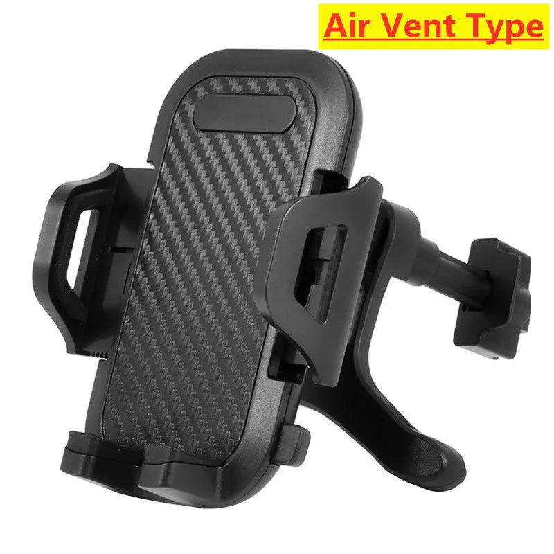 Suction Cup Car Phone Mount for Compatible Dashboard or Windshield Placement, Adjustable Smartphone Holder with Separate Air Vent Style Option