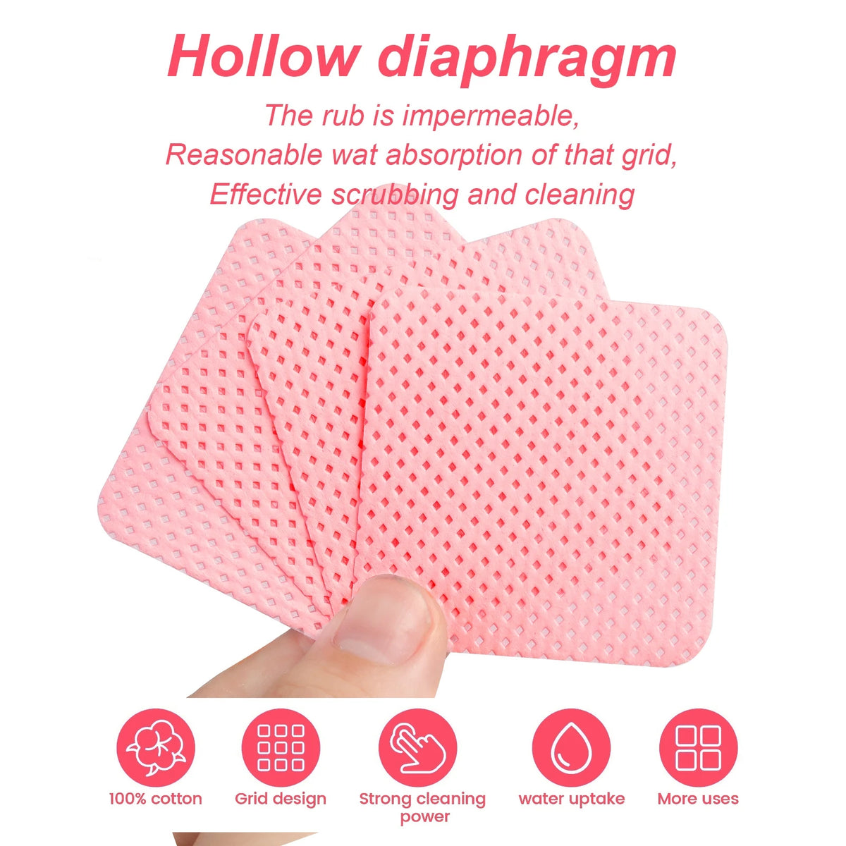 Nail Cleaning Pad Refills with Listed 1080-Piece Quantity and Lint-Free Cotton Reference, A1 to A7 Options for Home and Salon Manicure Supplies
