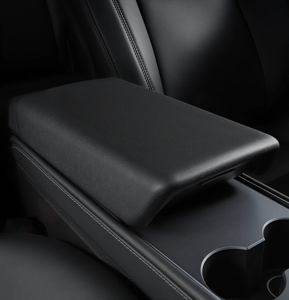 Armrest Cover for Tesla Interior Styling with TPE White, TPE Black and TPU Black Options, Model Y Juniper, YL and Model 3 Highland Labels and Bundle Choices