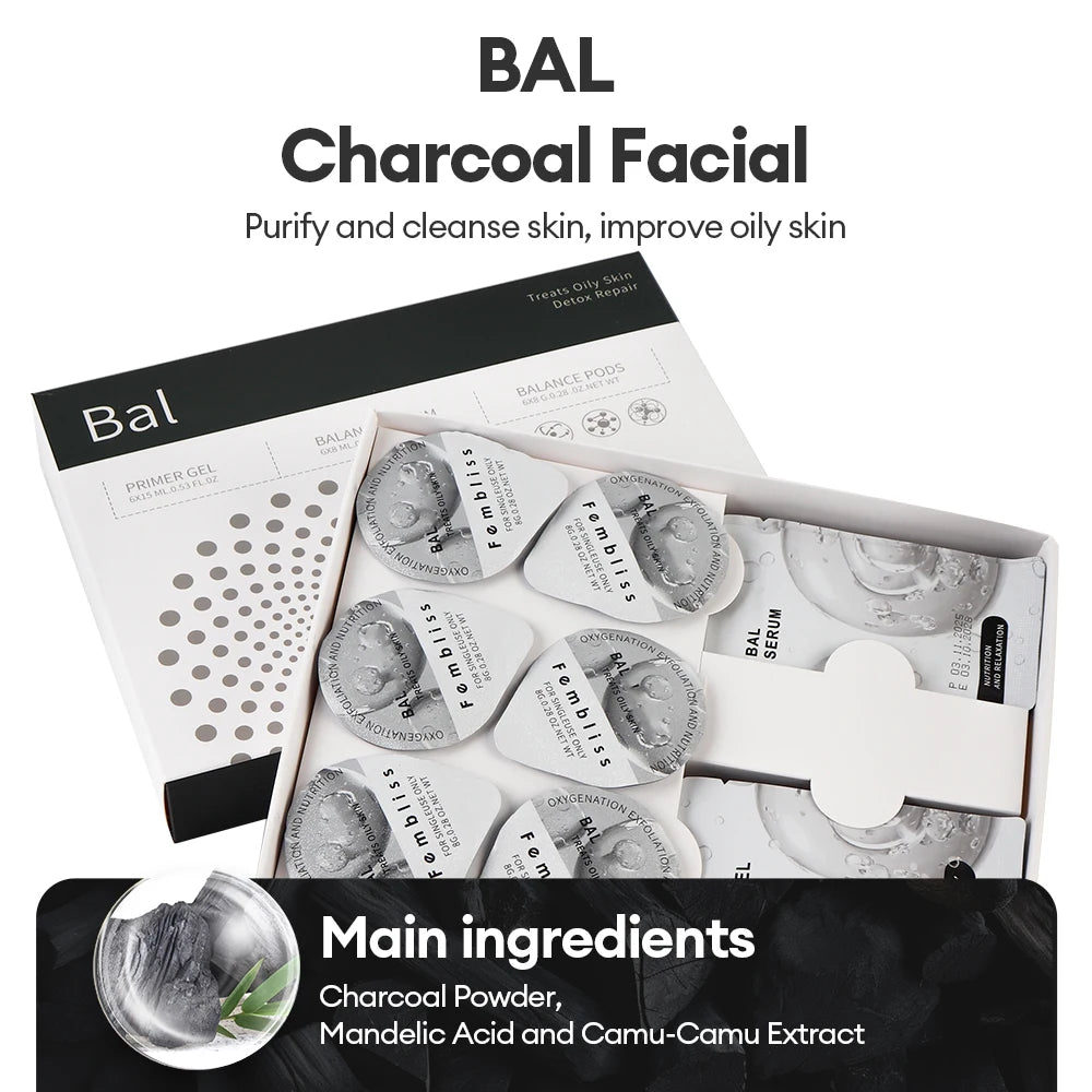 Facial Pod Serum and Gel Kit with Listed Six 8g Pods, Six 8ml Serums and Six 15ml Gels, Seven Type Choices and Separate Bubble Pen Option
