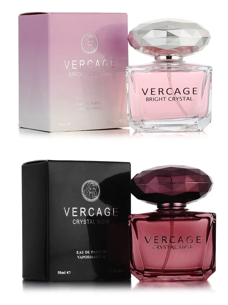 Womens Floral Perfume Spray with Crystal Diamond Style Bottle Reference, Pink, Red and Sugar Dust 50ml Labels Plus Two Option for Personal Fragrance and Gifts
