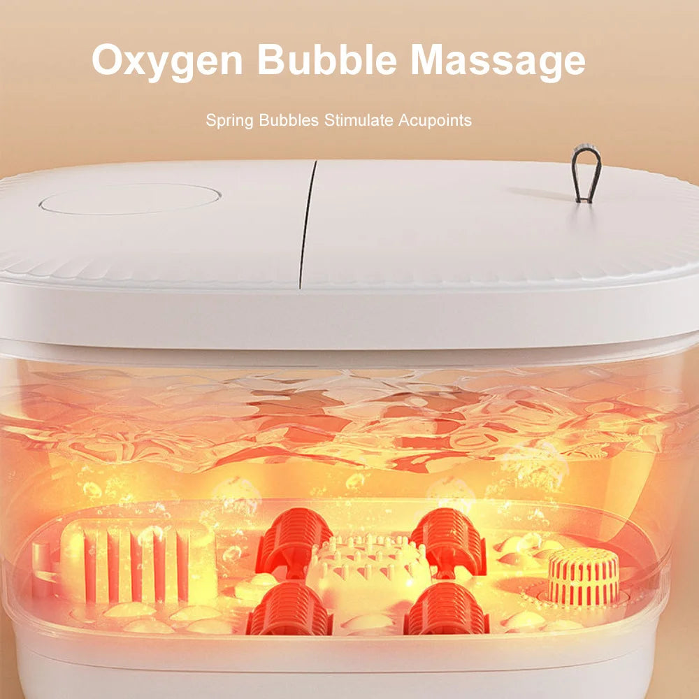 Foot Soaking Spa Basin with Listed Heating and Massage, Basic Version, Bubble Style or Folding Version Options for Adult At-Home Foot Bath Routines
