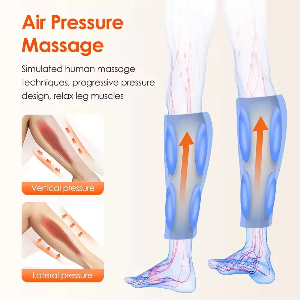 Cordless Calf Air Pressure Massager with Three Listed Compression Modes and USB Type-C Option, Portable Leg Massage Device with Box or No-Box Choices for Adults