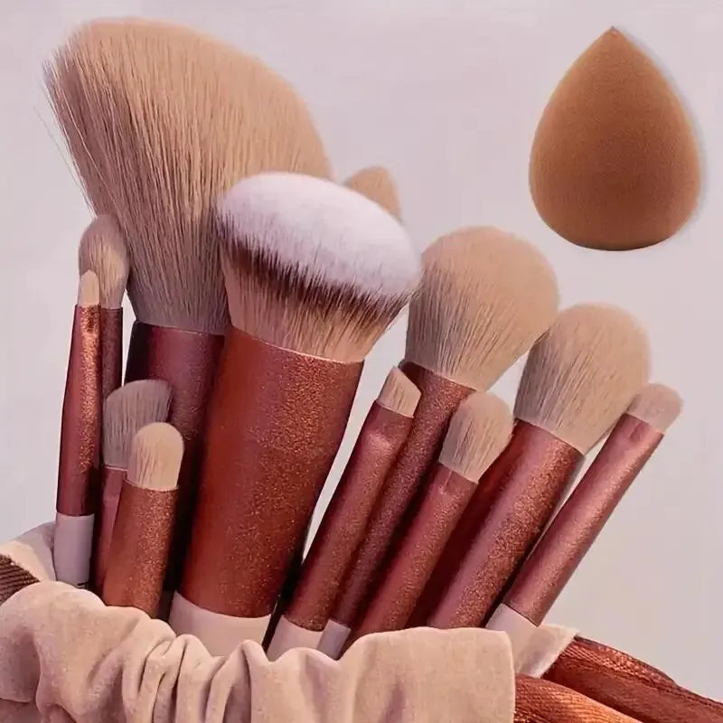 Cosmetic Makeup Brush Set with Twenty-Nine Color and Kit Labels, Foundation, Powder and Eyeshadow Blending References for Everyday Beauty and Gift Selection