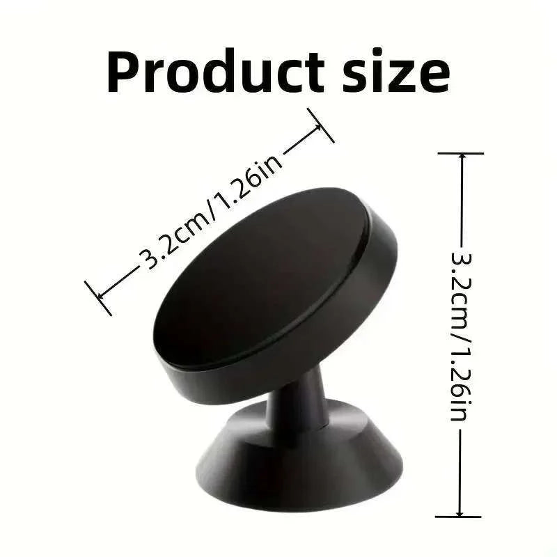 Magnetic Car Phone Holder with Fixed or 360-Degree Rotating Model Options, Dashboard and Wall Mounting References in Black, Silver, Gold and Rose Gold